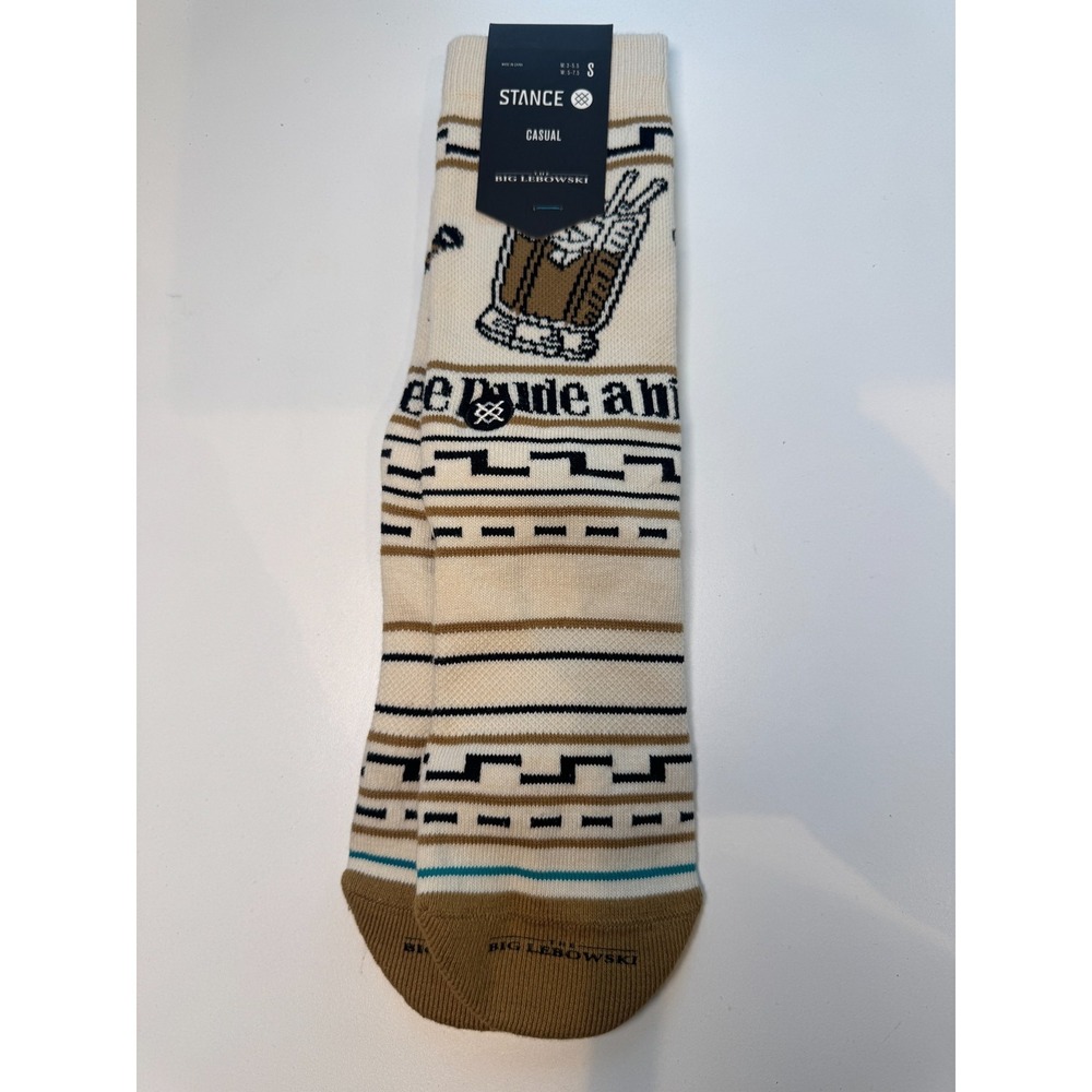 STANCE x Big Lebowski Dude Crew Socks Small = Men 3-5.5 and Women 5-7.5 Casual